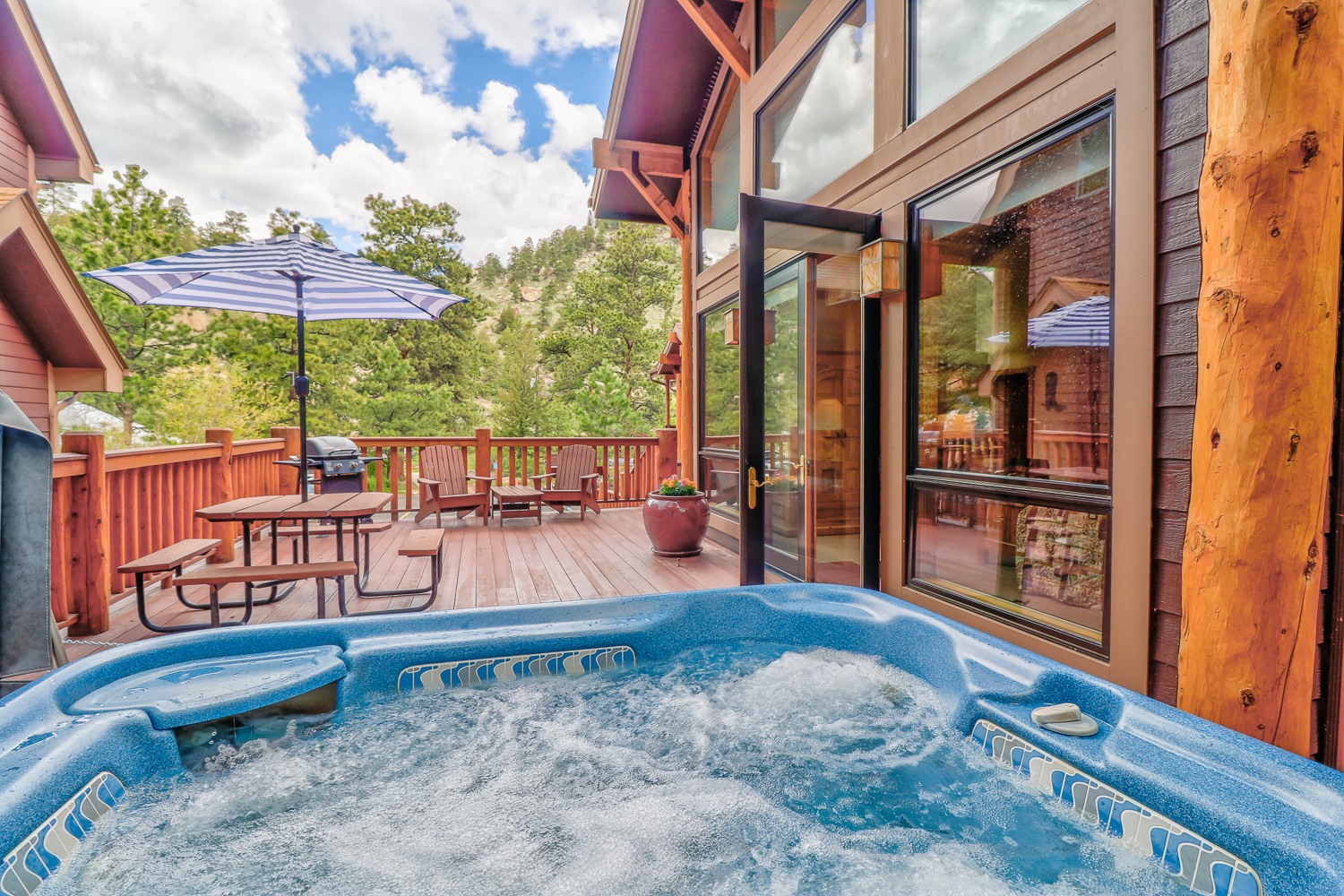 Hot Tub at Castle Mountain Lodge